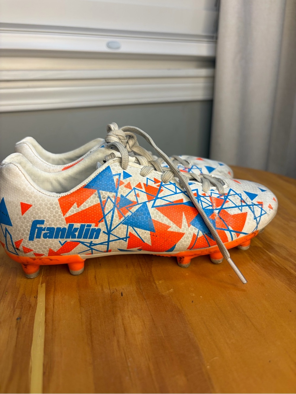 Franklin Kids Orange & Blue Soccer Cleats — Lightweight Youth Football Shoes